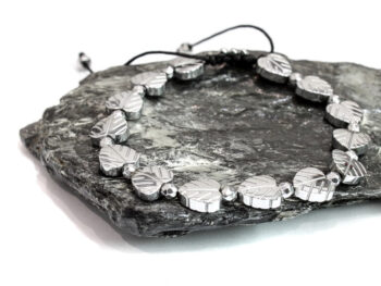 χειροποίητο βραχιόλι αιματίτης φύλλα