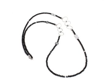 handmade steel crystals necklace