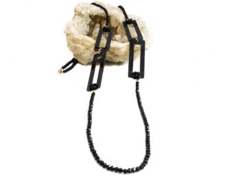 handmade rectangular plexiklass necklace