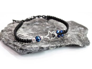 χειροποίητο βραχιόλι ατσάλι αστεράκι