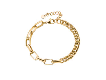 βραχιόλι ατσάλι αλυσίδα επίχρυση