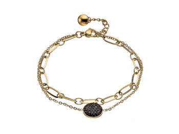 βραχιόλι ατσάλι στρόγγυλο ζιργκόν