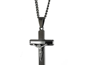 ανδρικός σταυρός εσταυρωμένος μαύρο