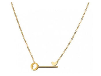 κολιέ επιχρυσωμένο ατσάλι κλειδί