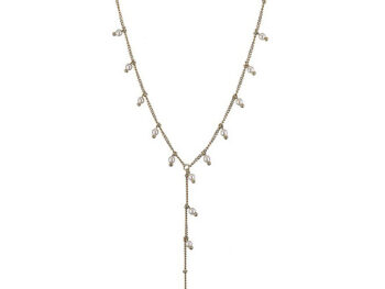 κολιέ ατσάλι επίχρυσο περλίτσες