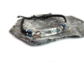 χειροποίητο βραχιόλι ατσάλι ταυτότητα