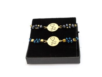 ατσάλι γούρι στρόγγυλο επιχρυσωμένο 22