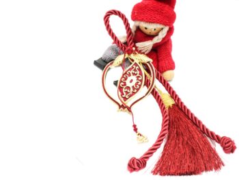 γούρι μάτι σμάλτο μπορντό