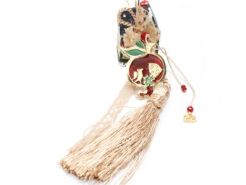 γούρι ρόδι υγρό γυαλί