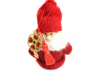 γούρι τριφύλλι σμάλτο