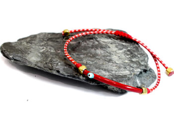 χειροποίητο βραχιόλι Μάρτης κόκκινη σαρνιέρα