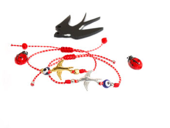 χειροποίητο βραχιόλι Μάρτης χελιδόνι