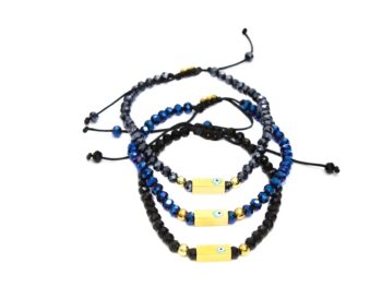 χειροποίητο βραχιόλι ματάκι κρυσταλλάκια