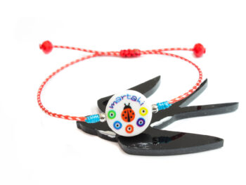 χειροποίητο βραχιόλι Μάρτης λουλουδάκι plexiglass