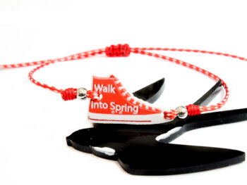 χειροποίητο βραχιόλι Μάρτης παπουτσάκι