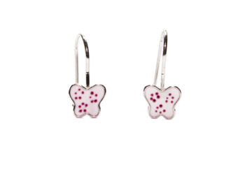 σκουλαρίκια ασημένια παιδικά πεταλούδα γαντζάκι