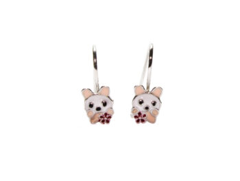 παιδικό σκουλαρίκι ασήμι925 αρκουδάκι γαντζάκι