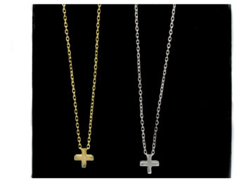 κολιέ ασημένιο μικρός σταυρός