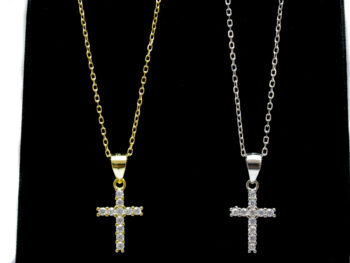 κολιέ ασημένιο σταυρός ζιργκόν