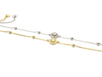 βραχιόλι ασημένιο ροζέτα