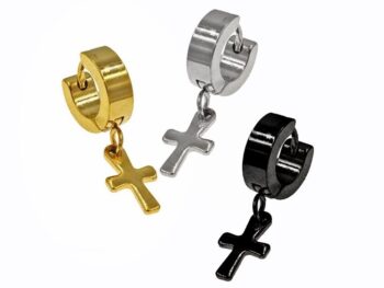 κρικάκια ατσάλι σταυρός μικρός