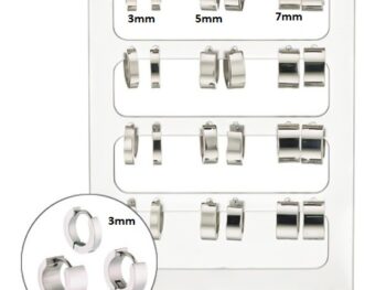 κρικάκια πλακέ ασημί ατσάλι