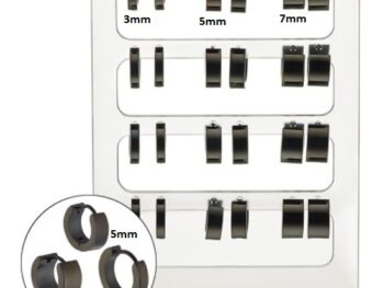 κρικάκια πλακέ μαύρα ατσάλι
