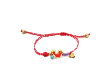 βραχιόλι μάρτη πουλάκι επίχρυσο